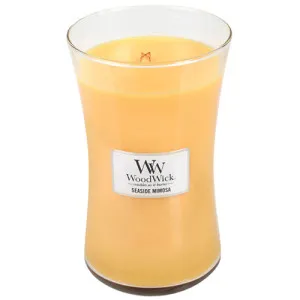 WoodWick Seaside Mimosa dišeča sveča z lesenim stenjem 609,5 g