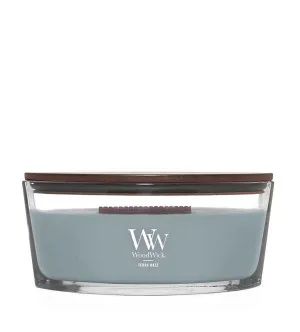 WoodWick Terra Haze dišeča sveča z lesenim stenjem 453,6 g
