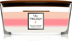 WoodWick Trilogy Blooming Orchard dišeča sveča z lesenim stenjem unisex