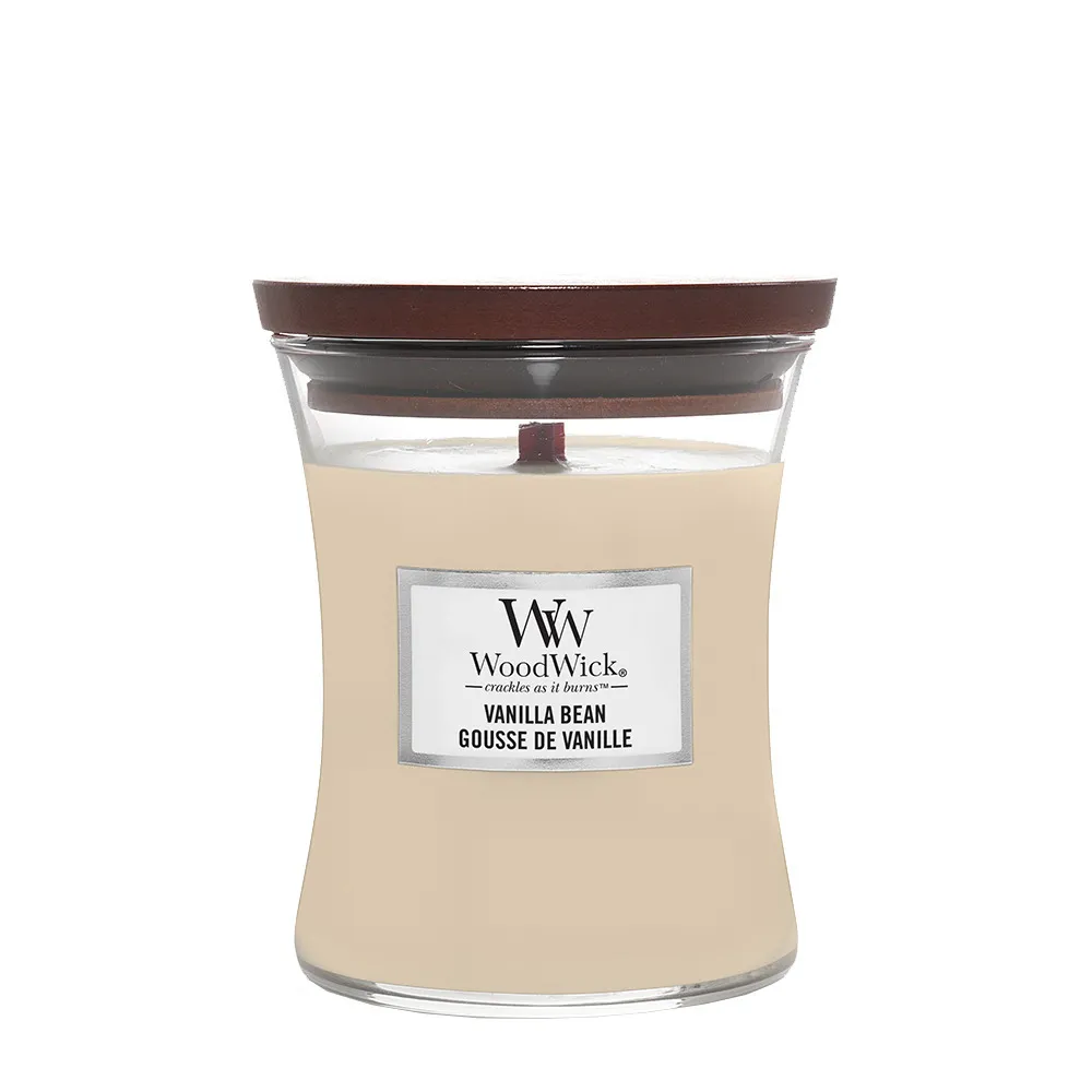 Vanilla Bean dišeča sveča z lesenim stenjem 275 g
