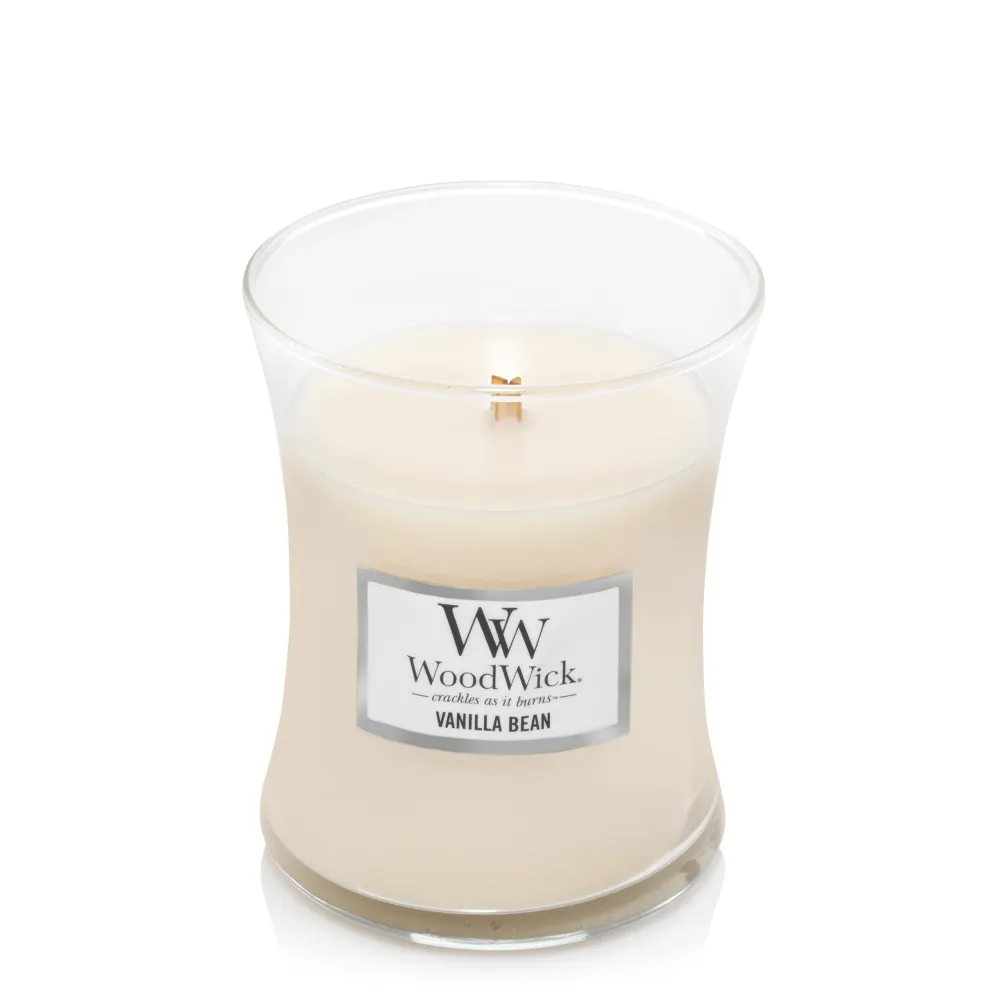 Vanilla Bean dišeča sveča z lesenim stenjem 275 g