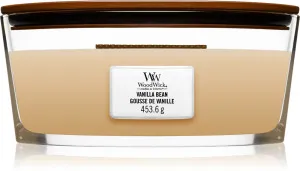 WoodWick Vanilla Bean dišeča sveča z lesenim stenjem 453,6 g