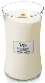 White Tea & Jasmine dišeča sveča z lesenim stenjem 609,5 g