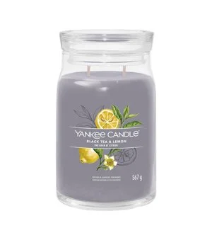 Yankee Candle Black Tea & Lemon signature velika sveča 567 g