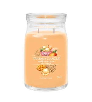 Yankee Candle Signature Mango Ice Cream dišeča sveča 567 g