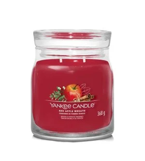 Yankee Candle Red Apple Wreath Signature srednja sveča 368 g