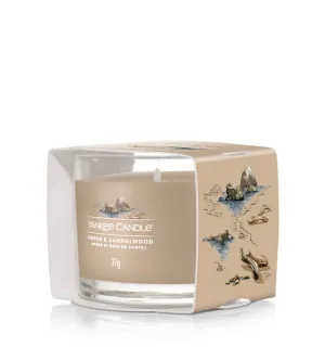 Yankee Candle Amber & Sandalwood votivna sveča v steklu 37 g