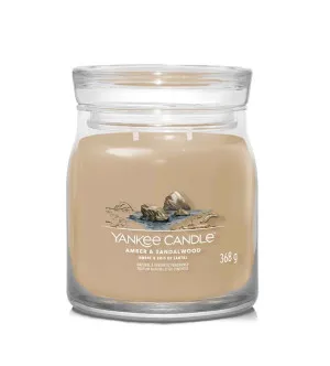 Yankee Candle Amber & Sandalwood signature sveča srednja 368 g