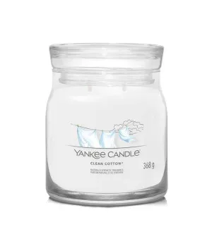 Yankee Candle Clean Cotton podpisna sveča srednja 368 g