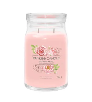 Yankee Candle Fresh Cut Roses podpisna sveča velika 567 g