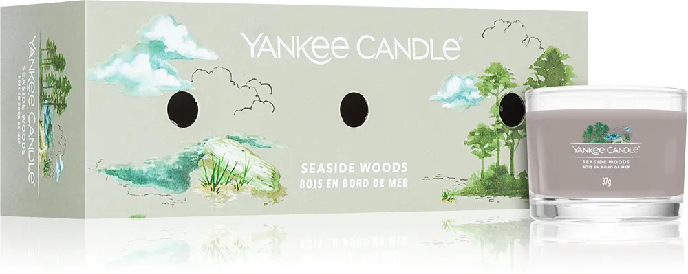 Seaside Woods votivna sveča v steklu 3 x 37 g 3x37 g