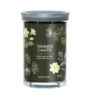 Yankee Candle Silver Sage & Pine signature steklen kozarec velik 567 g