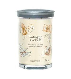 Yankee Candle Soft Wool & Amber signature tumbler velikost 567 g