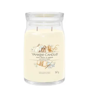 Yankee Candle Soft Wool & Amber signature sveča velika 567 g