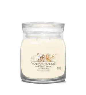 Yankee Candle Soft Wool & Amber Signature sveča srednja 368 g