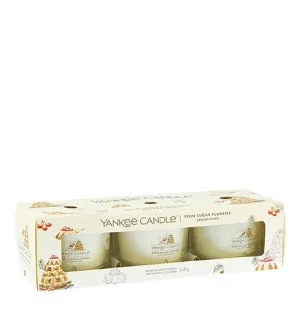 Yankee Candle Spun Sugar Flurries votivna sveča v steklu 3 x 37 g
