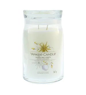 Yankee Candle Twinkling Lights signature sveča velika 567 g