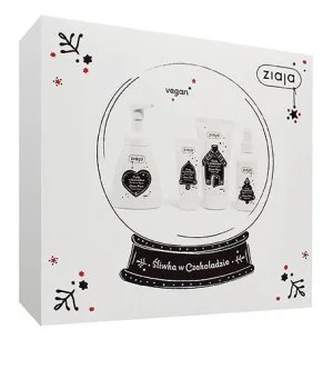 Ziaja Choco Plum darilni set gel za prhanje 160 ml + pena za umivanje 250 ml + krema za roke 50 ml + telesni sprej