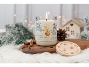 Rozvoněno WINTER HOPE - naravna sveča z BIO pomarančo, klinčki in cimetom, 300 ml