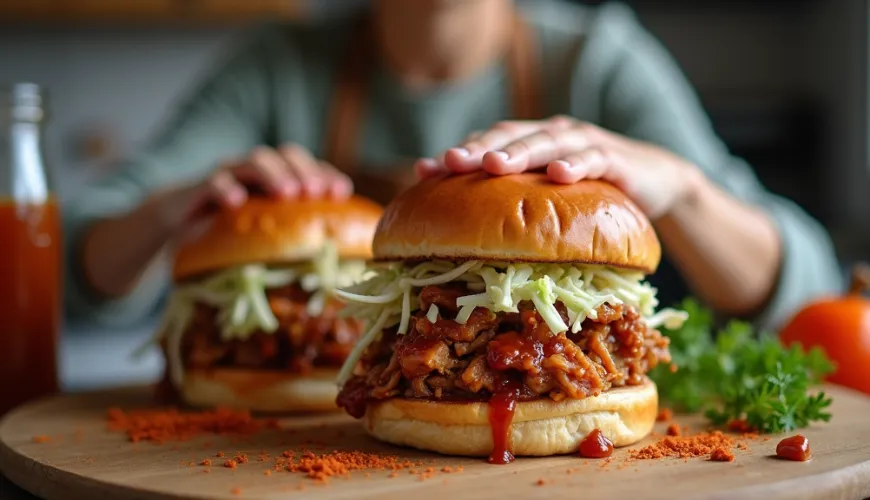Burger s natrganim mesom je priljubljena izbira v restavracijah in gospodinjstvih.