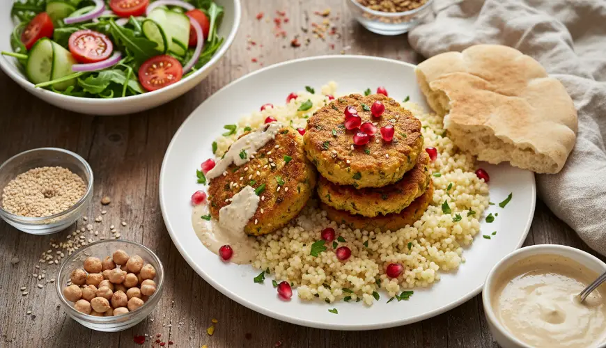 Chickpea karbanátki s tahini omako, ki vas bodo presenetili

---

**Opomba prevajalca:** Beseda 