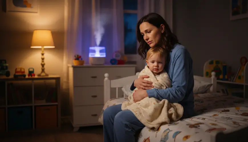 # Laryngitida pri deških in nočni lajajoči kašelj, ki prestraši starše