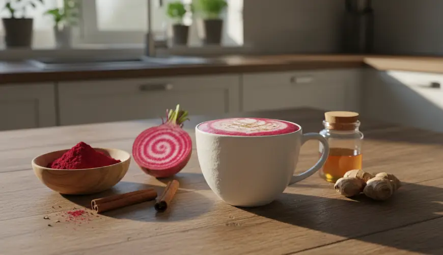 Latté iz rdeče pese koristi zdravju in okusu