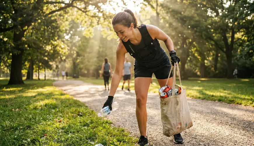 Plogging oziroma kako teči in čistiti naravo