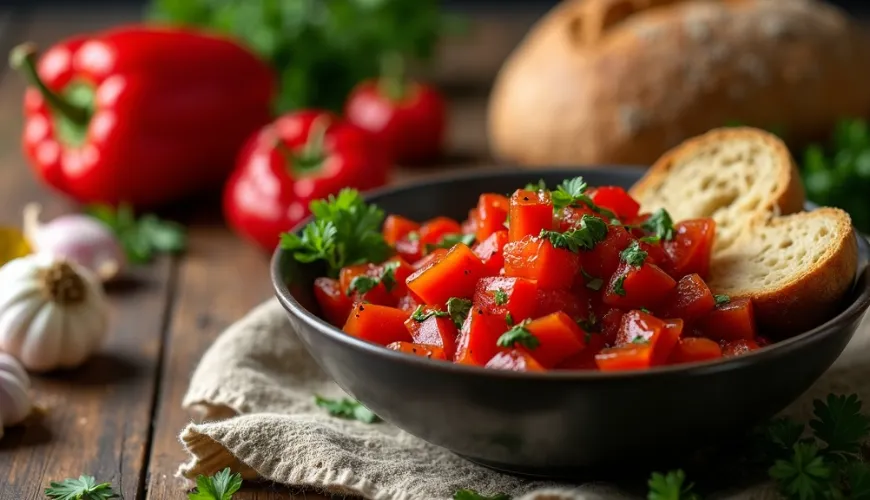 Solata iz pečenih paprik in paradižnika za popolno poletno osvežitev