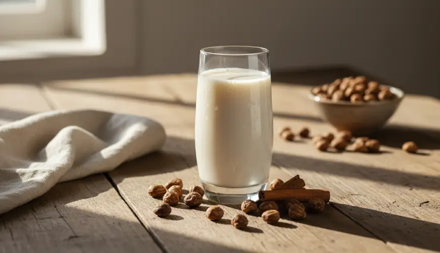 Tigernut mleko iz šakorja je rastlinska alternativa brez oreščkov