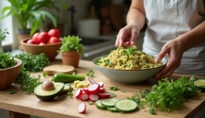 Pomladna solata, ki nasiti, bo enostavna za pripravo, če dodate beljakovine in dobre maščobe