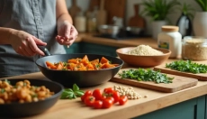 Konec kuhanja štirih jedi za eno večerjo