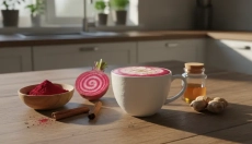 Latté iz rdeče pese koristi zdravju in okusu