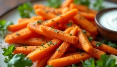 Korenčkovi pomfrit lahko nadomestijo krompirjeve, saj so lažji, dišeči in se lepo začinijo.