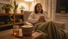Večerni rooibos latte brez kofeina za miren spanec in dobro počutje