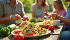 Zdrav testeninski solata s tuno prinaša odlično kombinacijo okusov in hranil