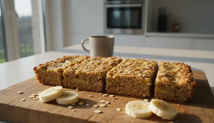 Zapečeni ovseni rezanci z banano vas nasitijo vse do kosila