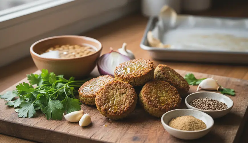 Domači falafel iz pečene čičerike brez cvrtja